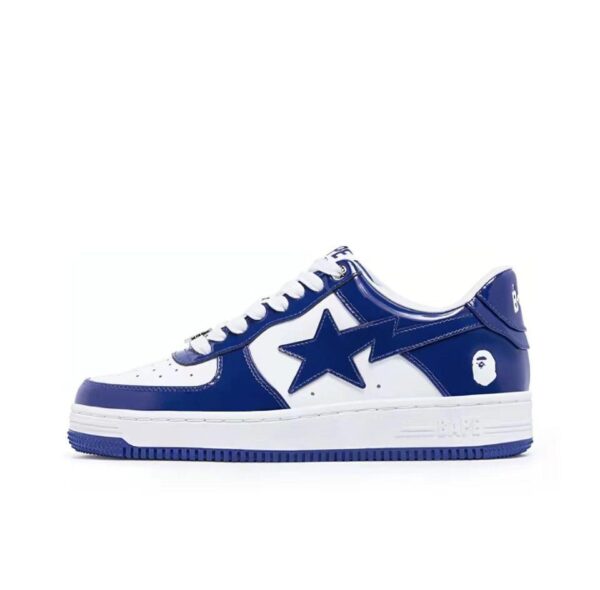 Bape Star Ape-Man Head Low Cut Patent Leather Sneakers Skateboard Shoes Unisex